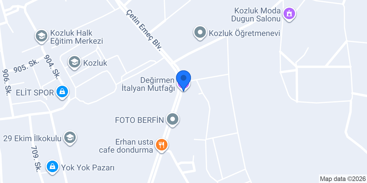 Değirmen İtalyan Mutfağı konumu