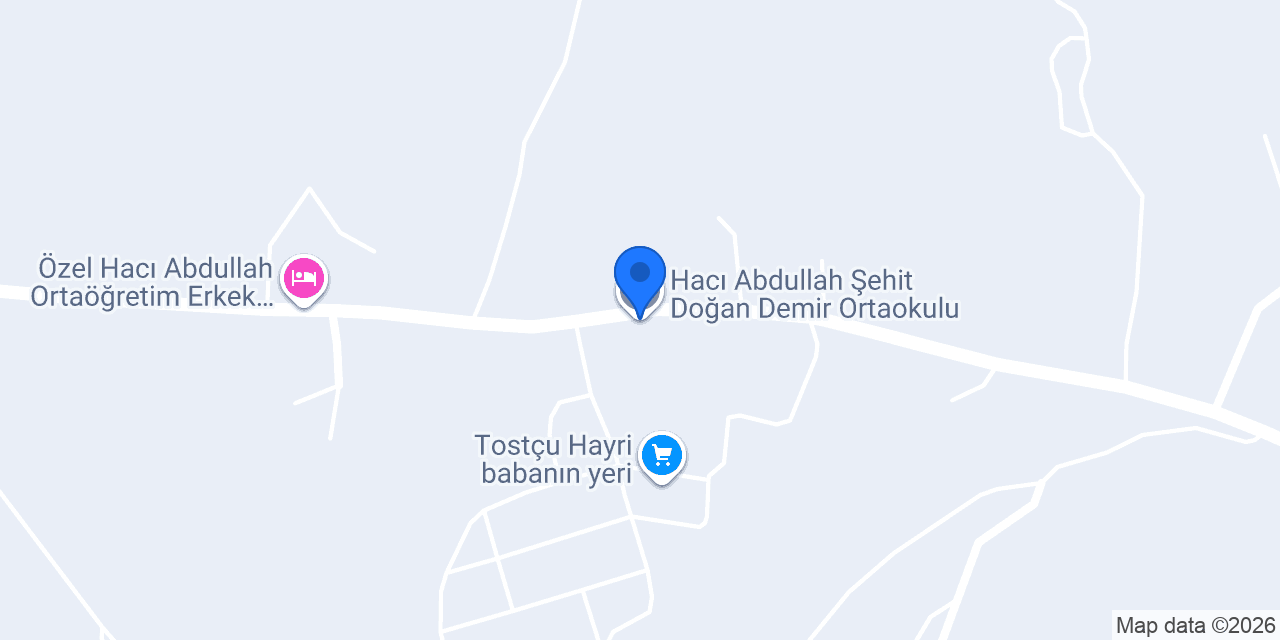 Hacı Abdullah Şehit Doğan Demir Ortaokulu konumu