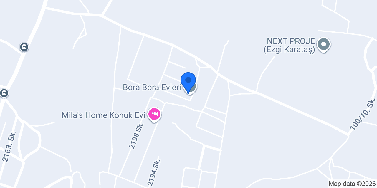 Bora Bora Evleri konumu