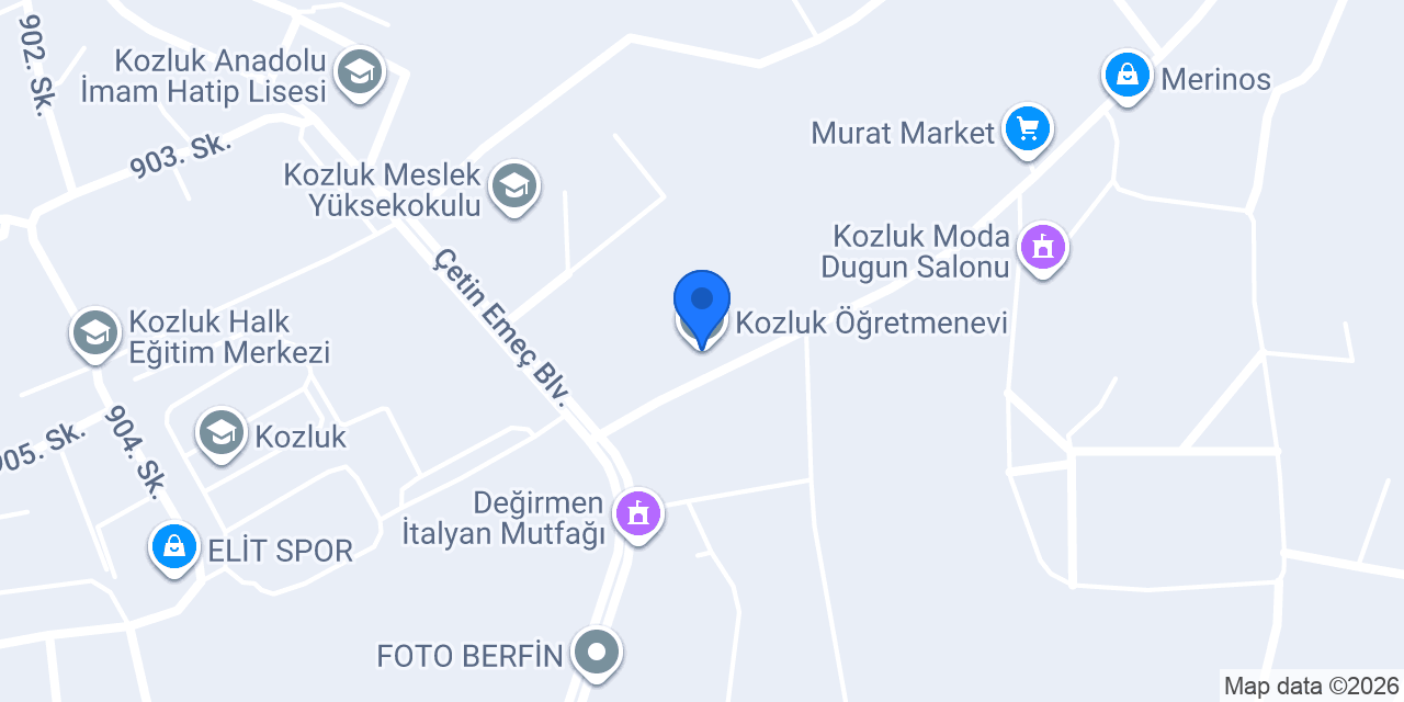 Kozluk Öğretmenevi konumu