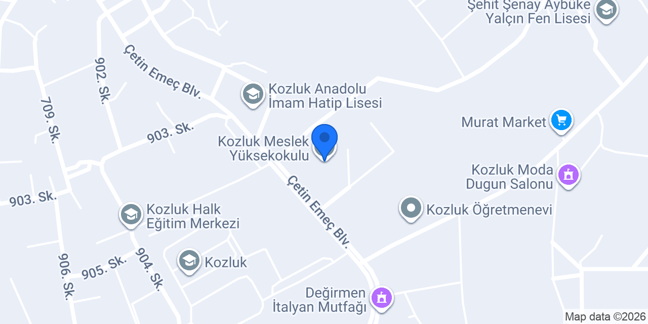 Kozluk Meslek Yüksekokulu konumu