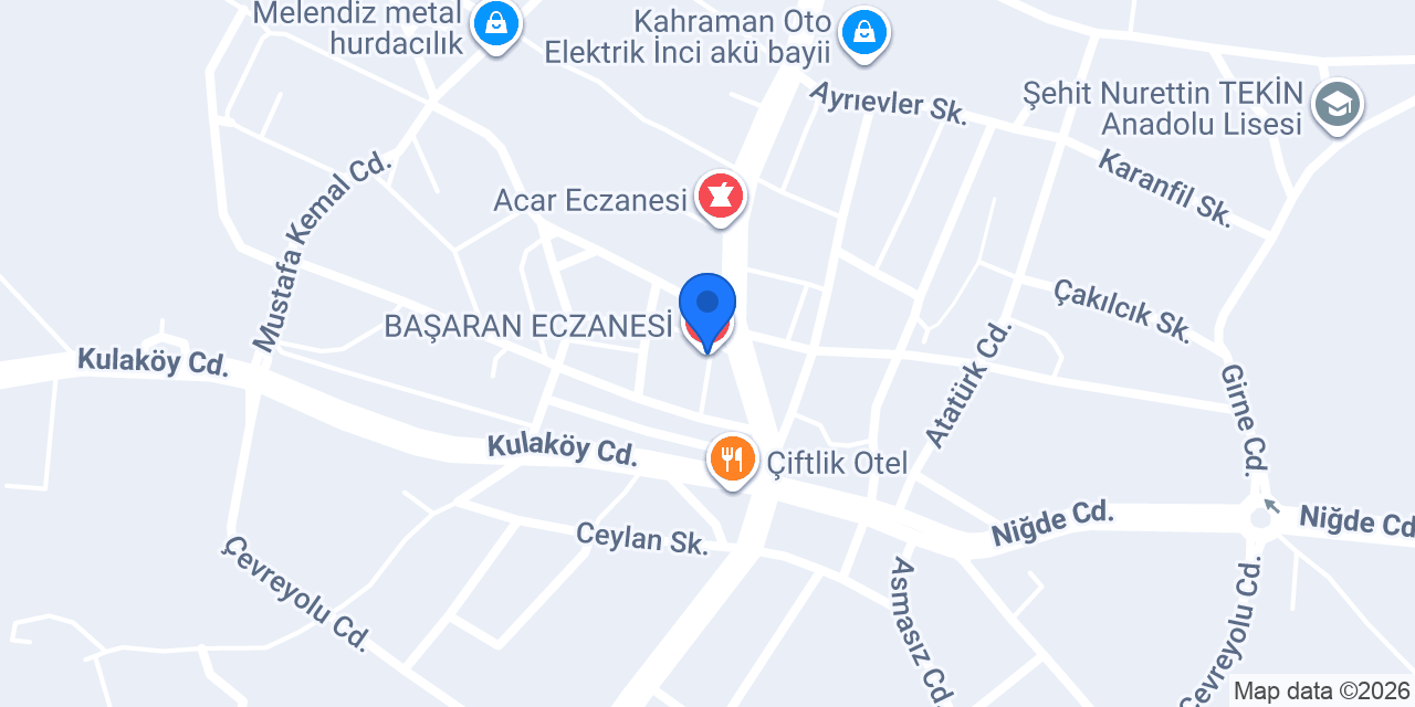 BAŞARAN ECZANESİ konumu