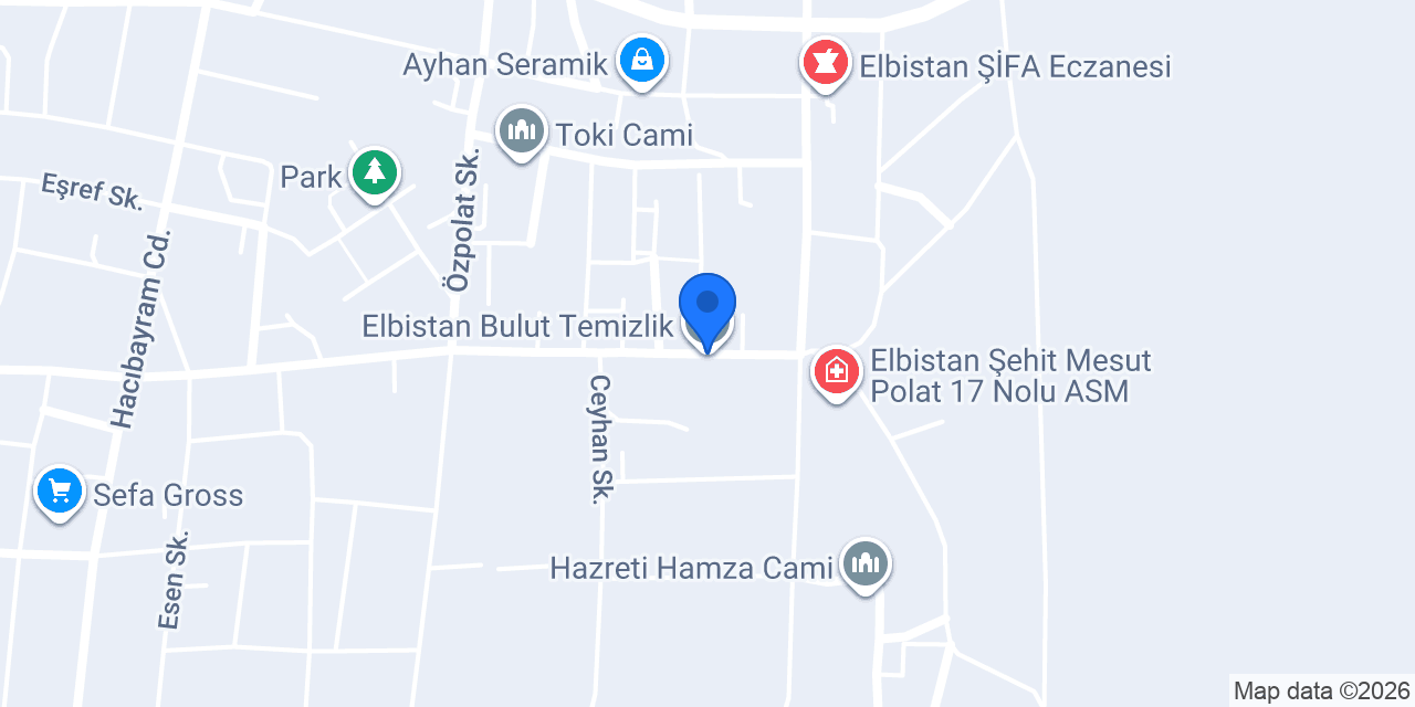 Elbistan Bulut Temizlik konumu