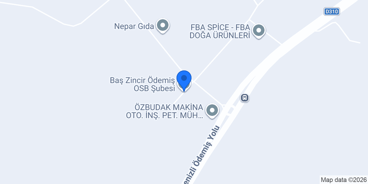 Baş Zincir Ödemiş OSB Şubesi konumu