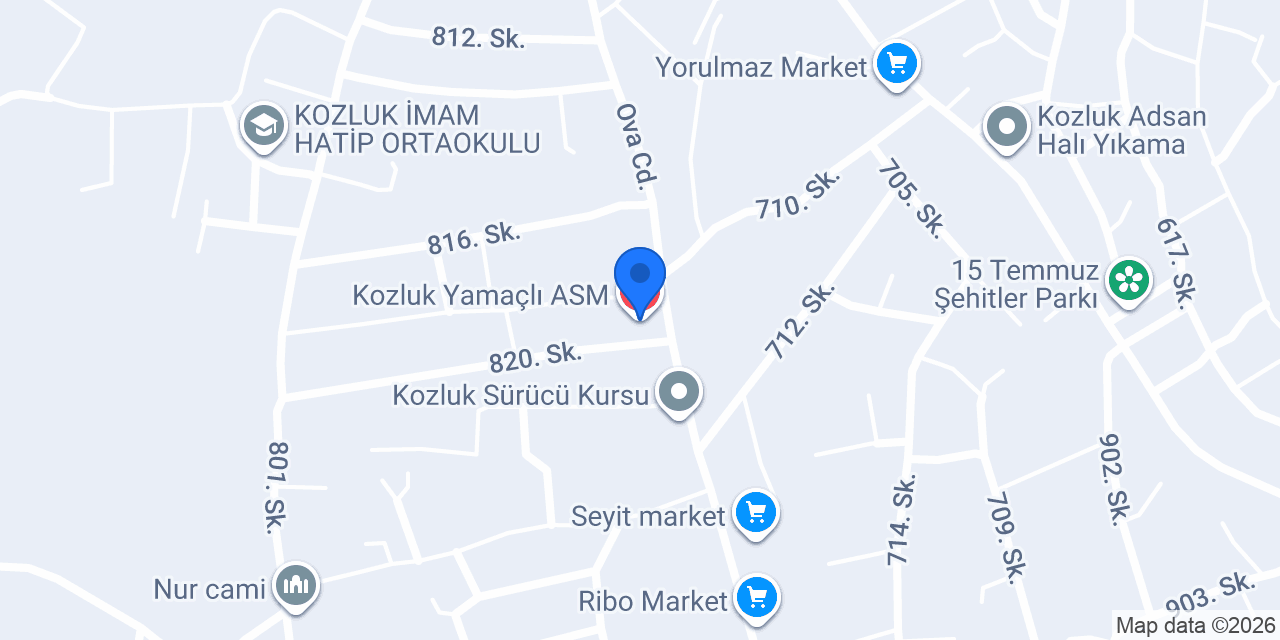 Kozluk Yamaçlı ASM konumu