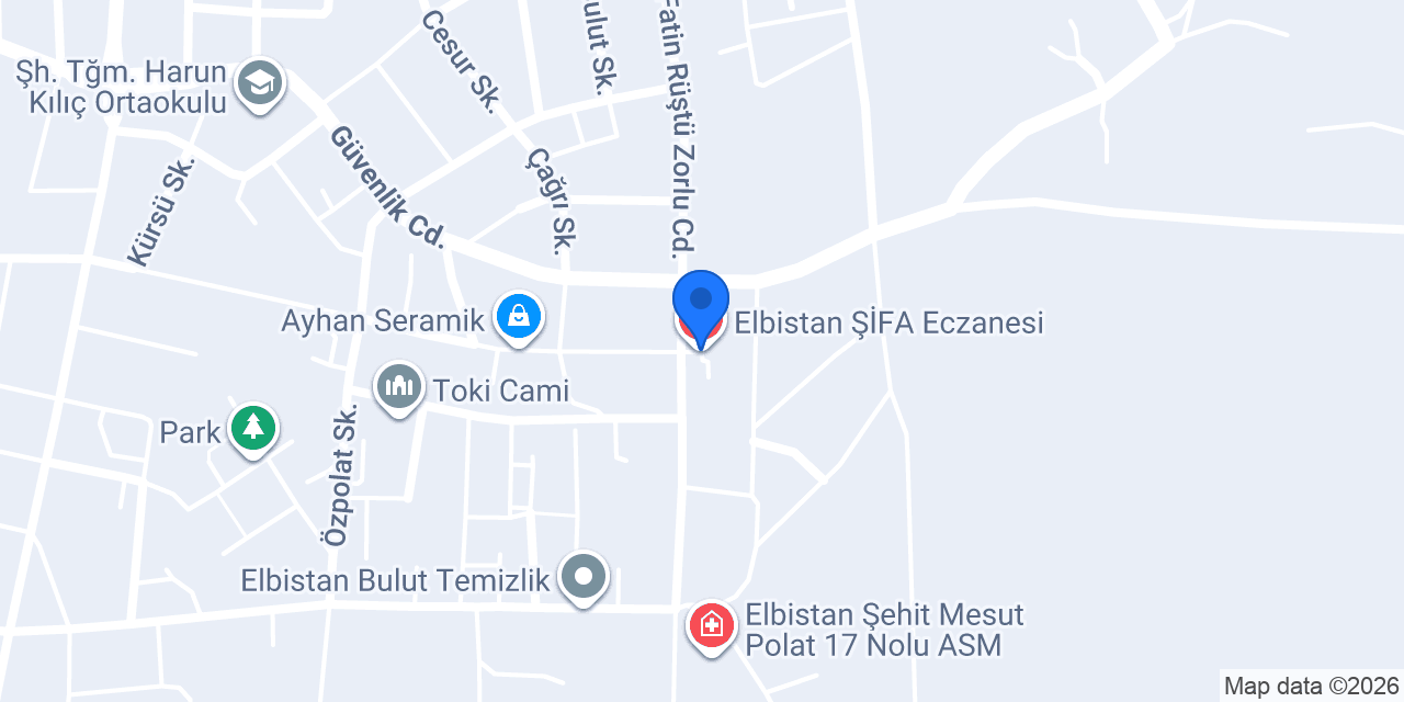 Elbistan ŞİFA Eczanesi konumu