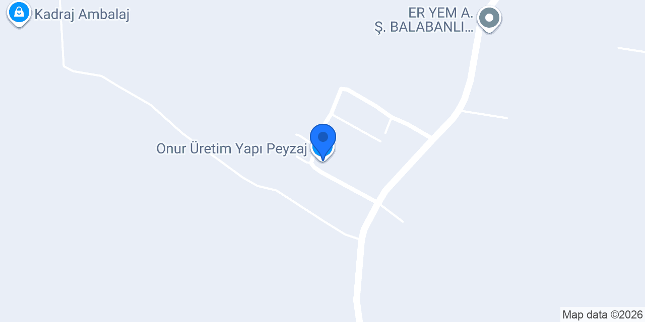 Onur Üretim Yapı Peyzaj konumu