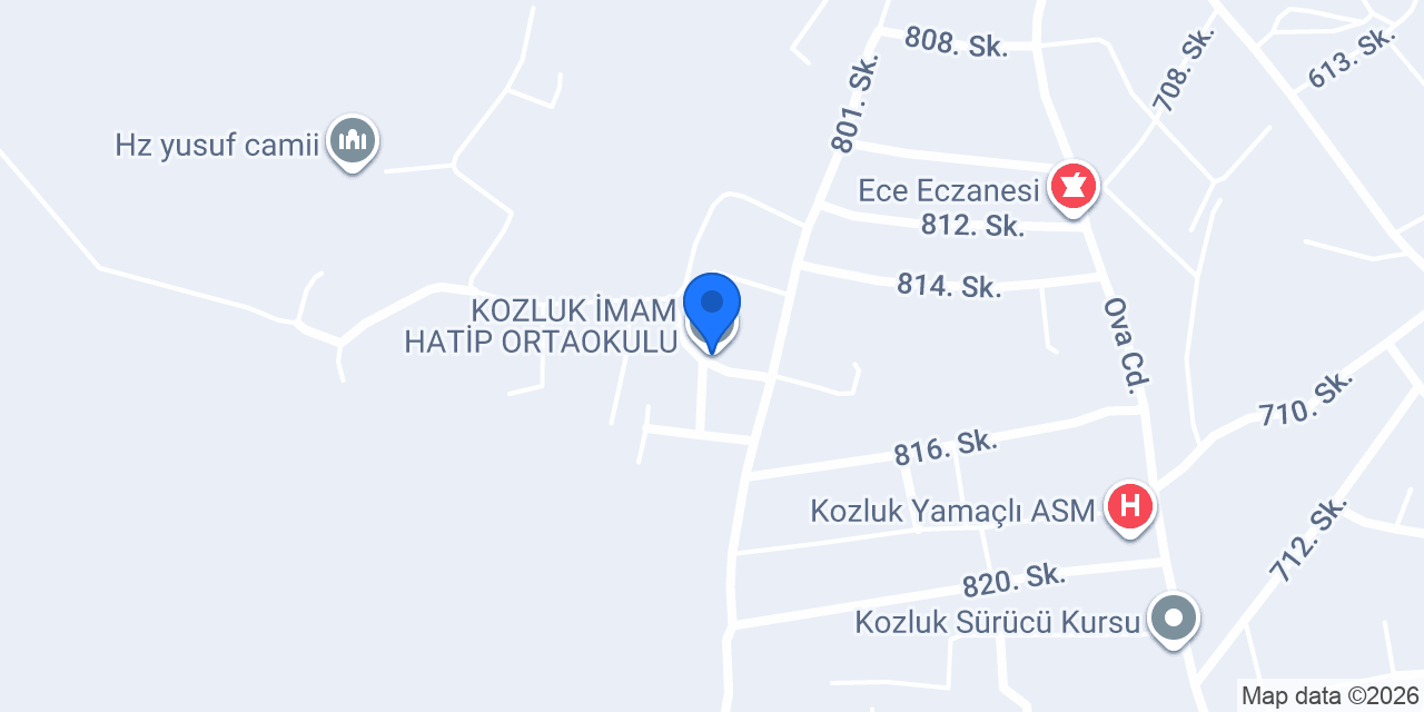 KOZLUK İMAM HATİP ORTAOKULU konumu