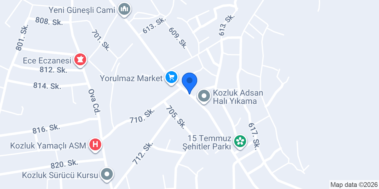 Kozluk Trafik Tescil konumu