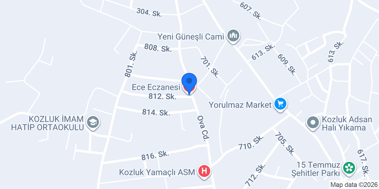 Ece Eczanesi konumu