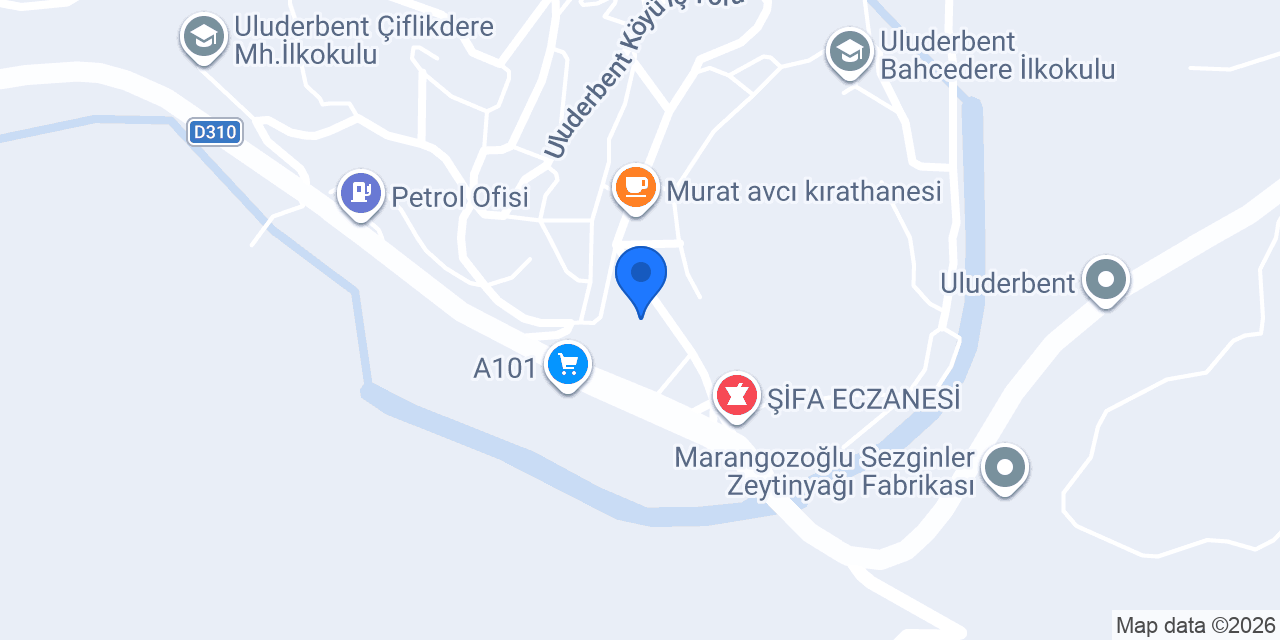 Uluderbent Aile Sağlık Merkezi konumu