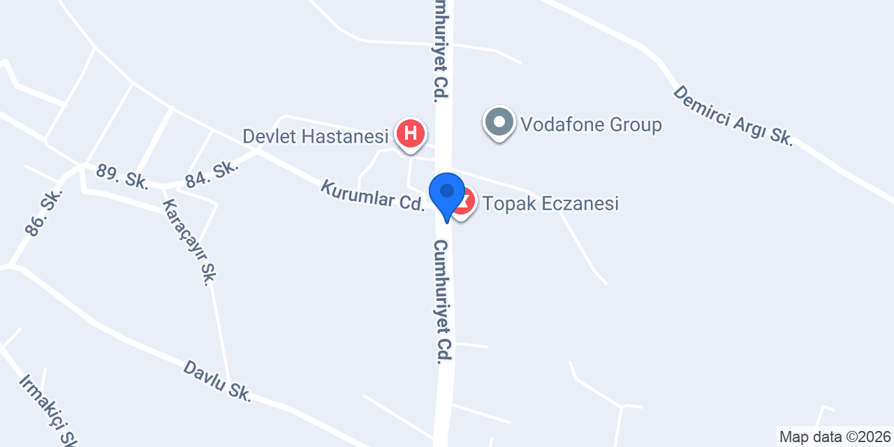Çiftlik İlçe Jandarma Komutanlığı konumu
