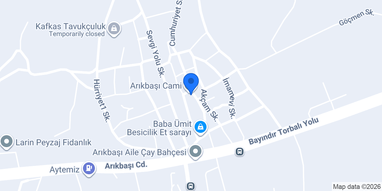 Arıkbaşı İlkokulu konumu