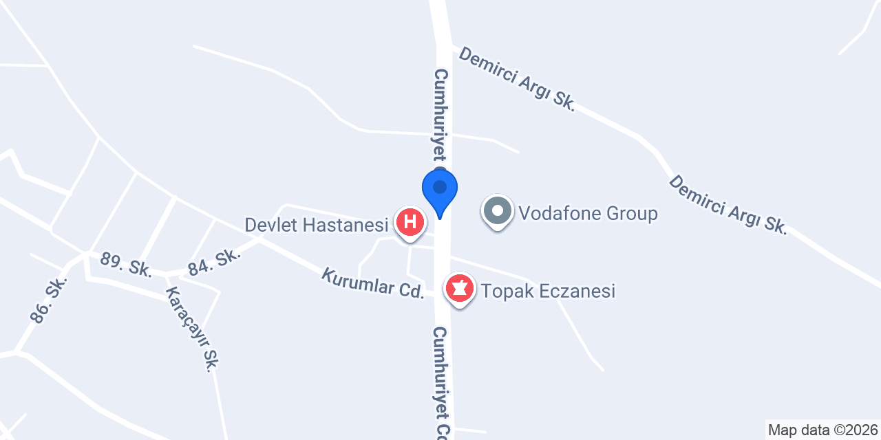 Çiftlik İlçe Jandarma Komutanlığı konumu