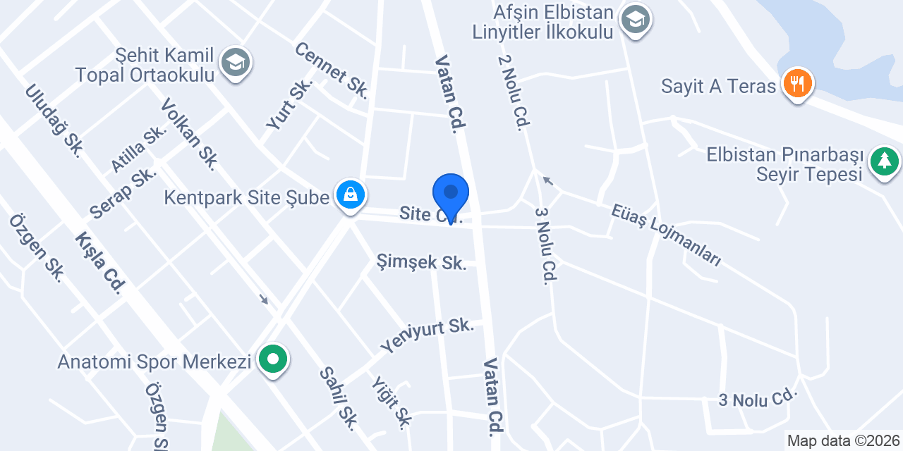 Elbistan Memur Site Taksi konumu
