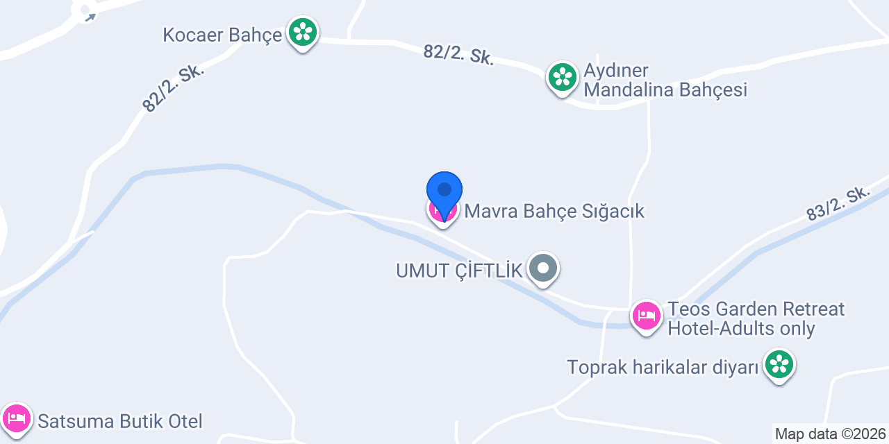 Mavra Bahçe Sığacık konumu