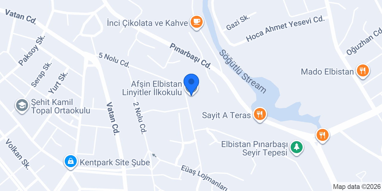 Afşin Elbistan Linyitler İlkokulu konumu