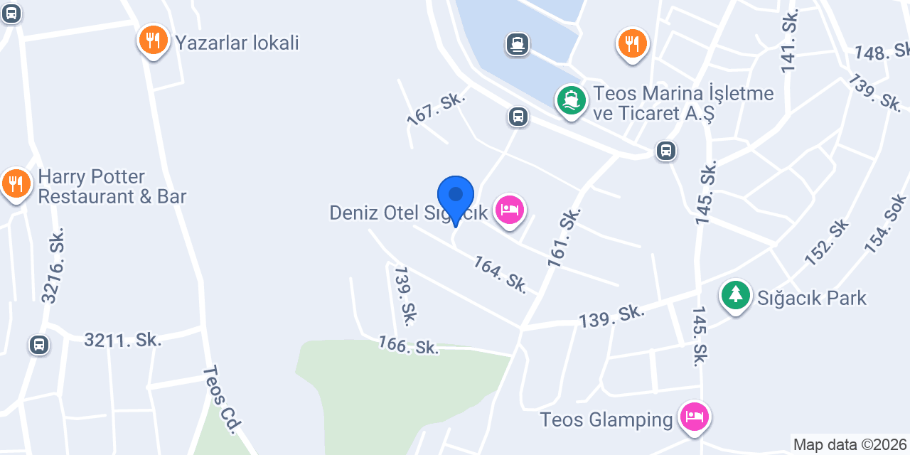Beyaz Ev Pansiyon konumu