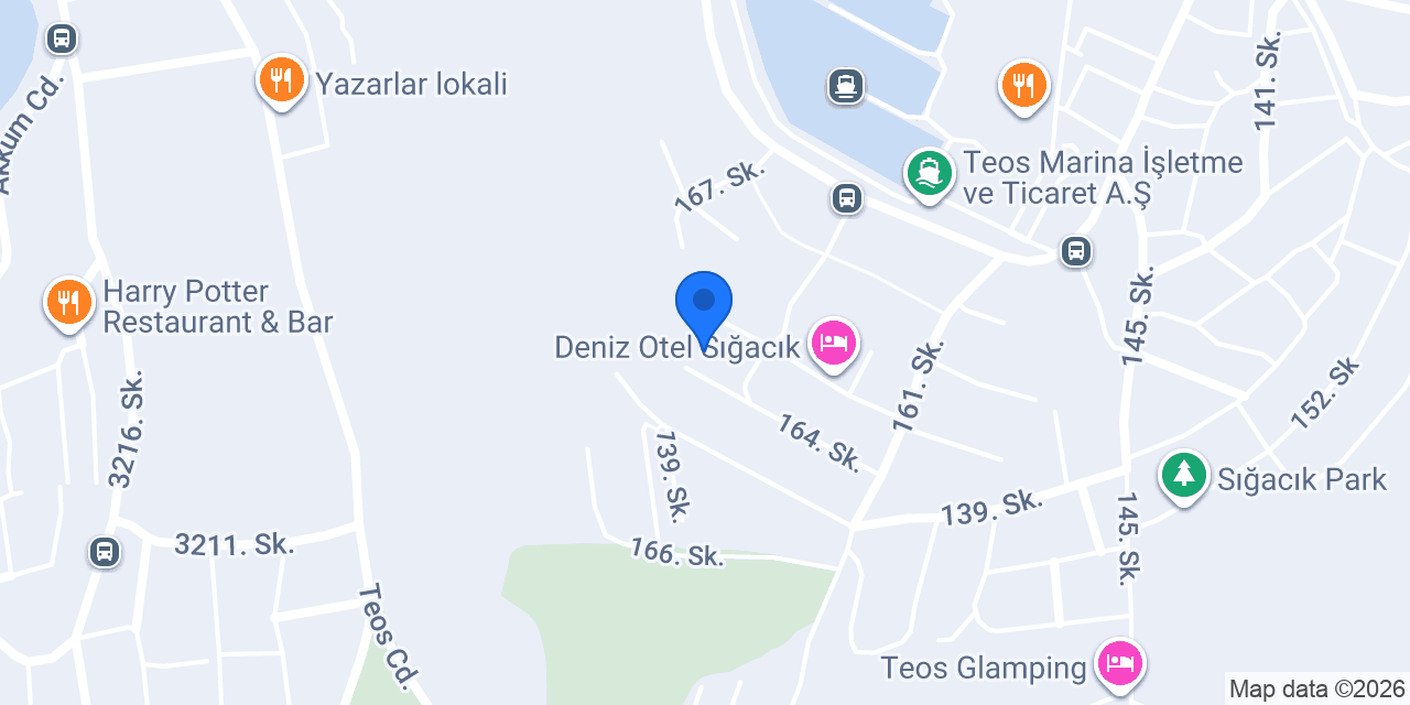 Clementine Suites Sığacık konumu