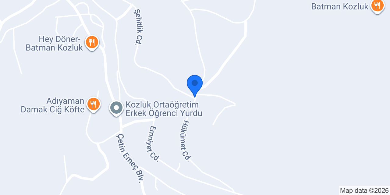 Tapu Müdürlüğü konumu