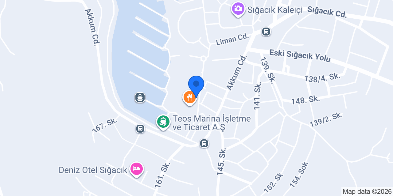 Sığacık Tema Lunapark konumu