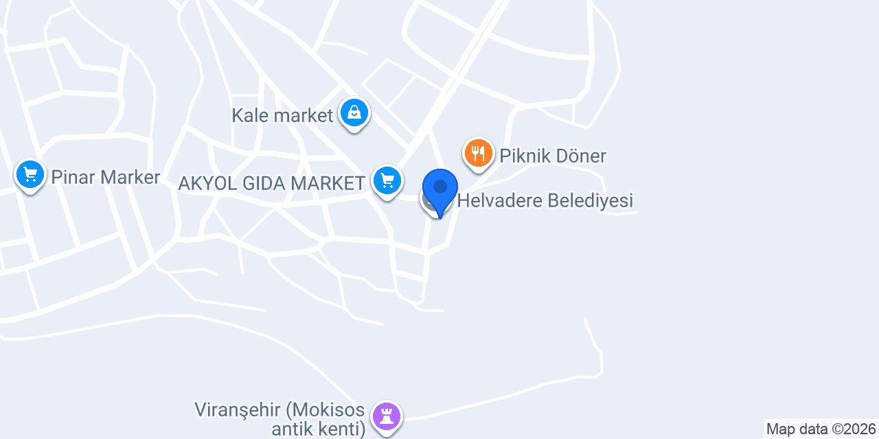 Helvadere Belediyesi konumu