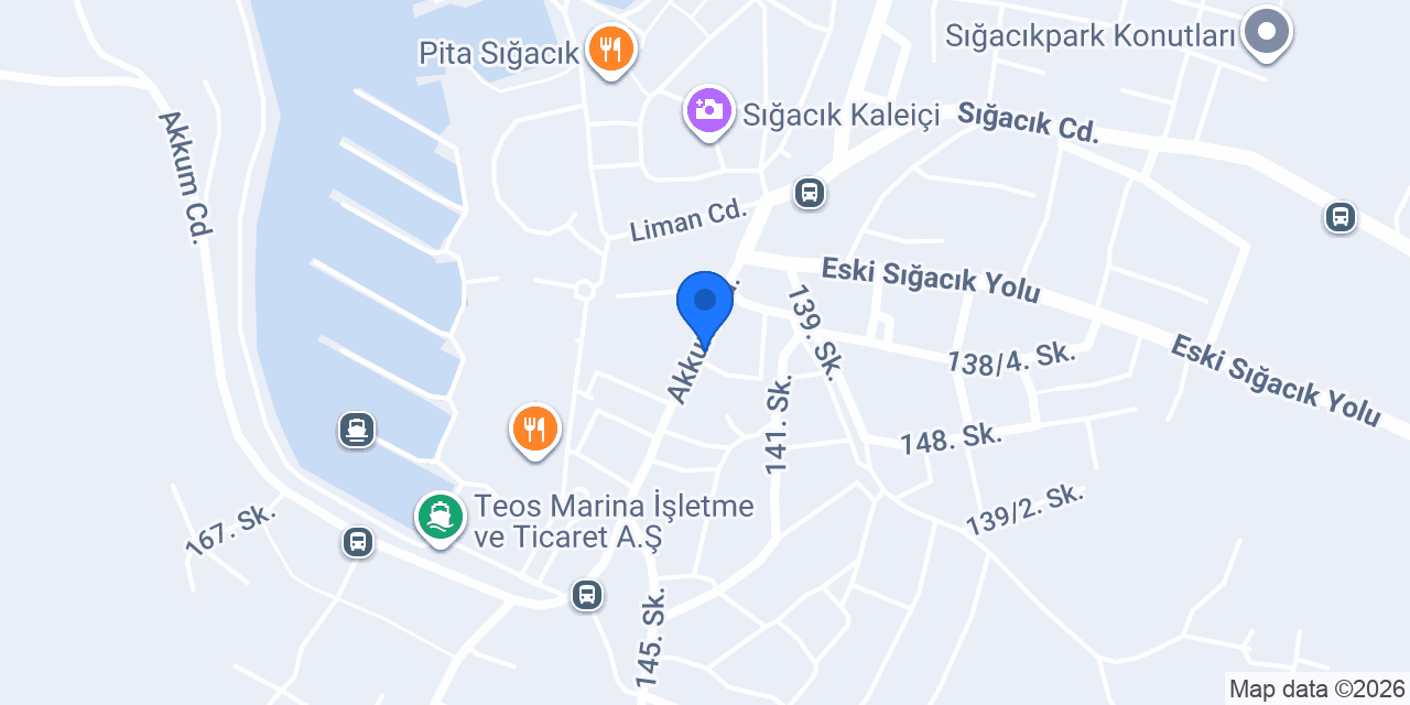 Pasaport Pizza Sığacık konumu