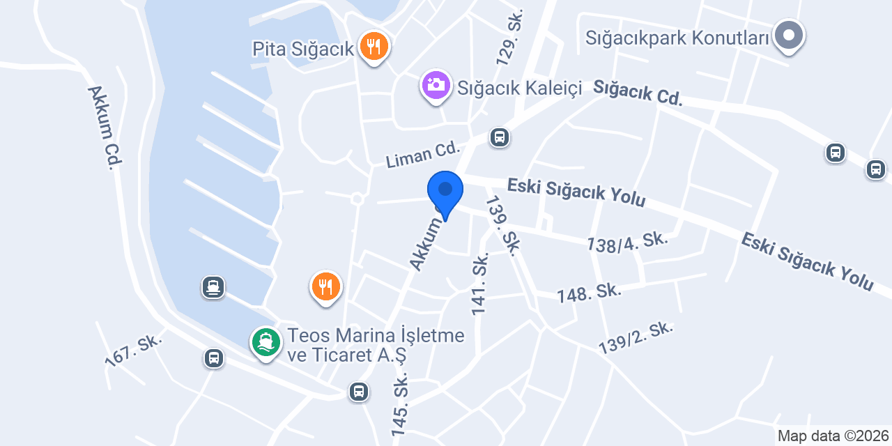 Marina Lora Pansiyon Sığacık konumu