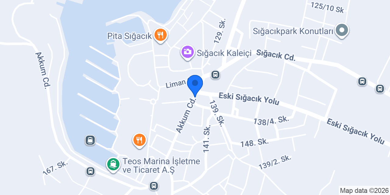 Kardo Dondurma Sığacık Park İçi konumu