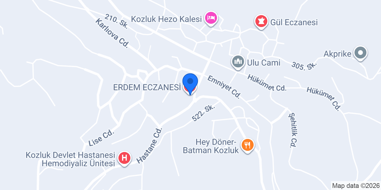 ERDEM ECZANESİ konumu