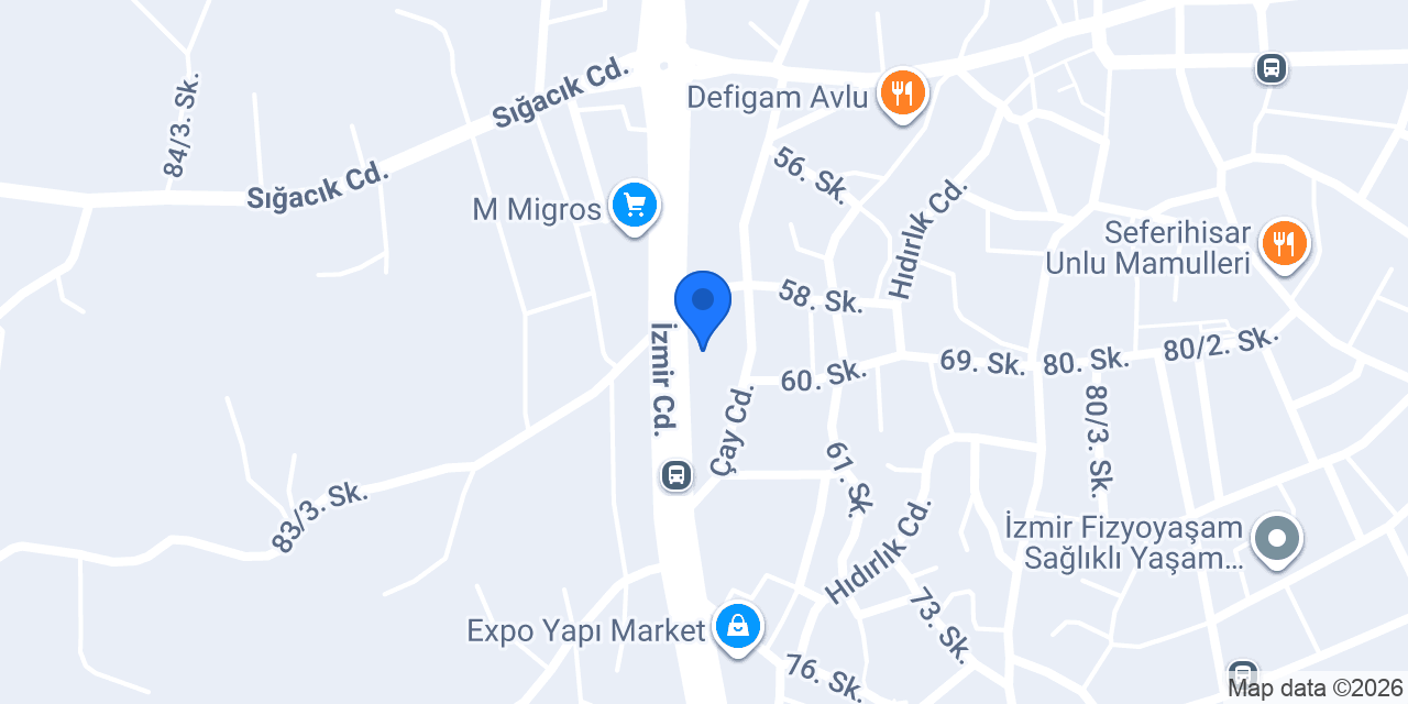 Seferihisar Yapı Market konumu