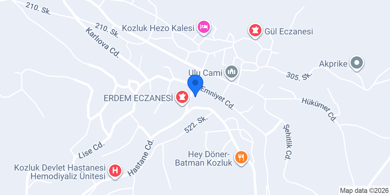 Bakkal konumu