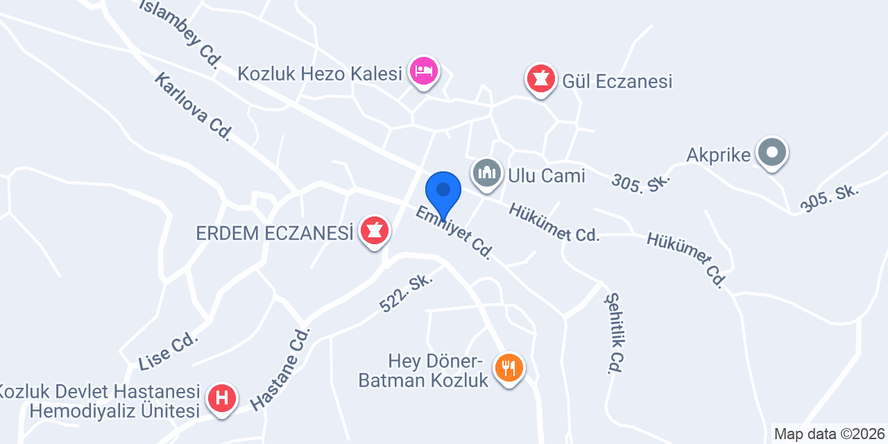 Kozluk Noterliği konumu