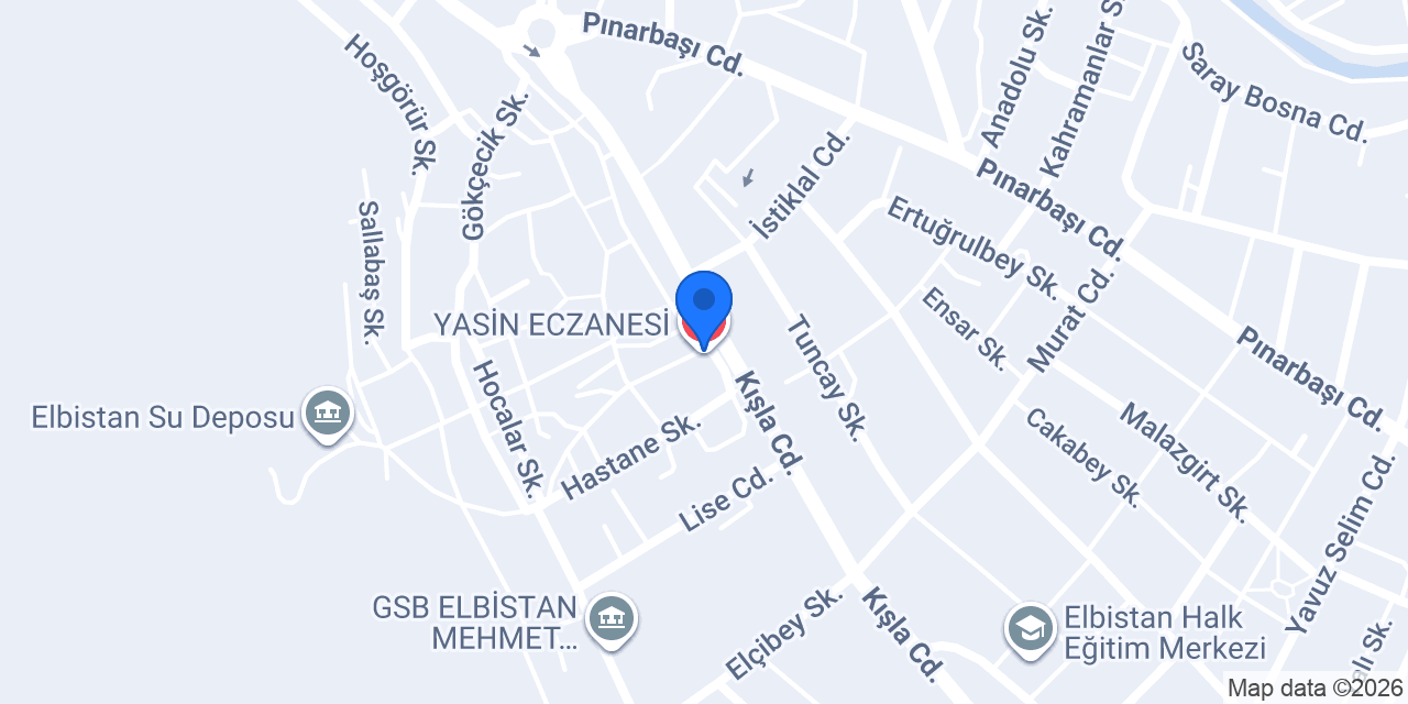 YASİN ECZANESİ konumu