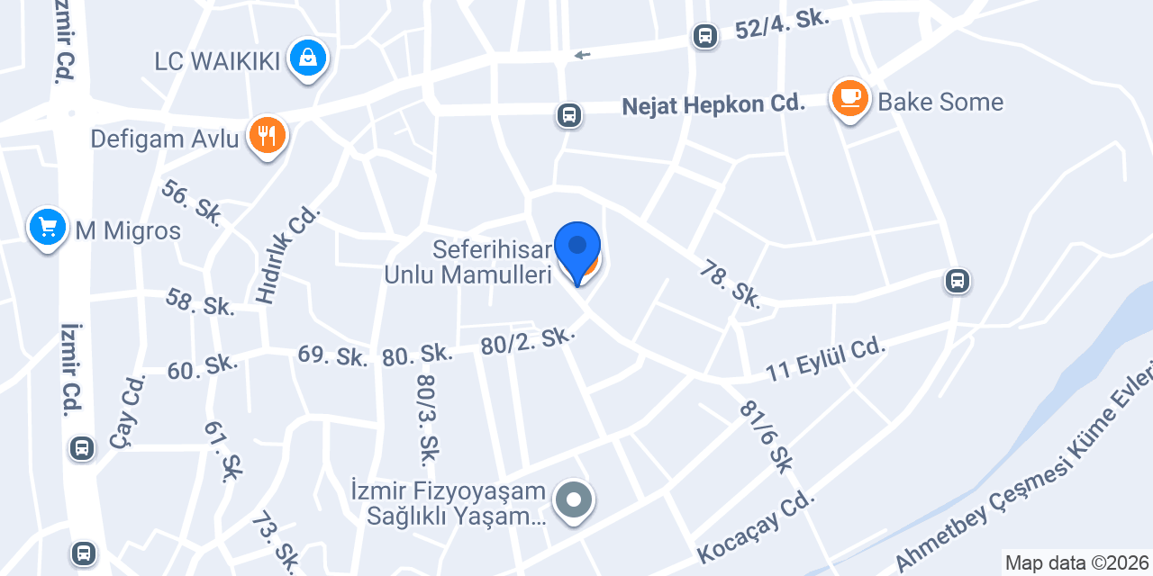 Seferihisar Unlu Mamulleri konumu