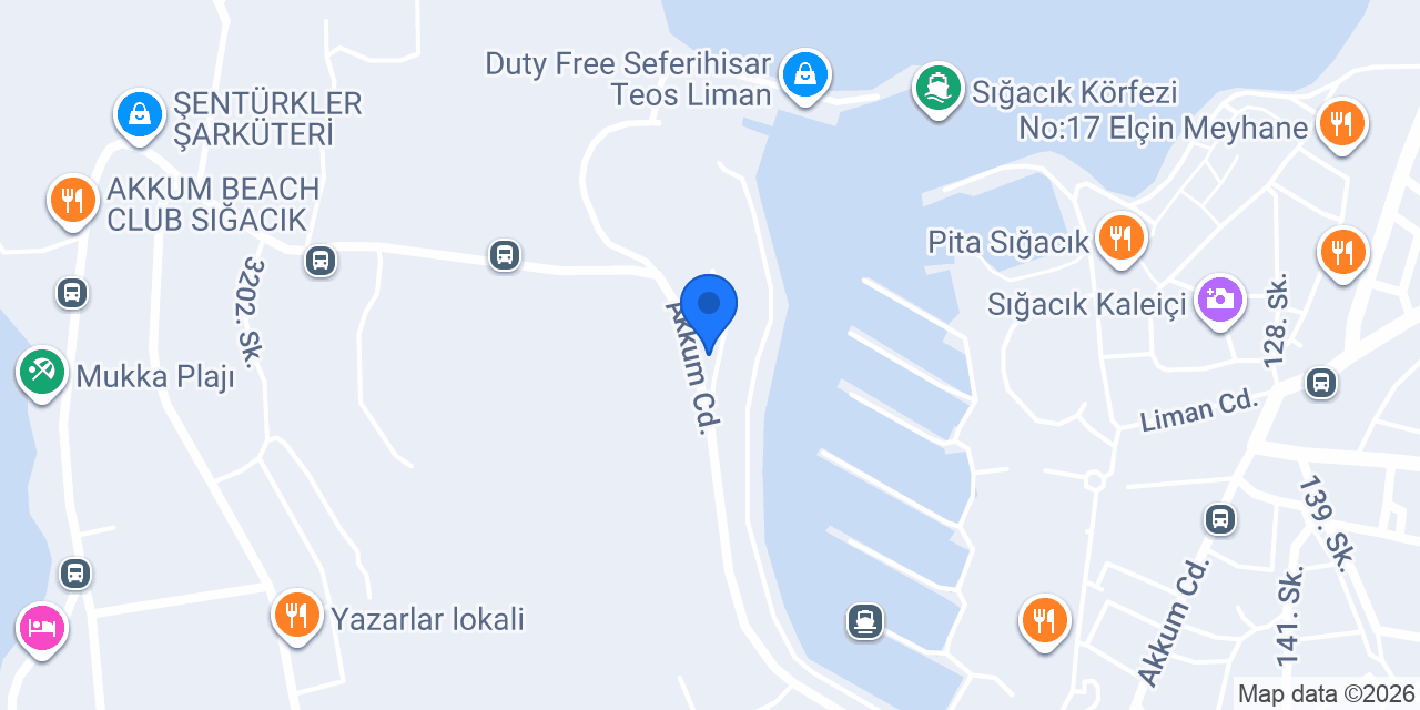 Teos Marina Helikopter Pisti konumu