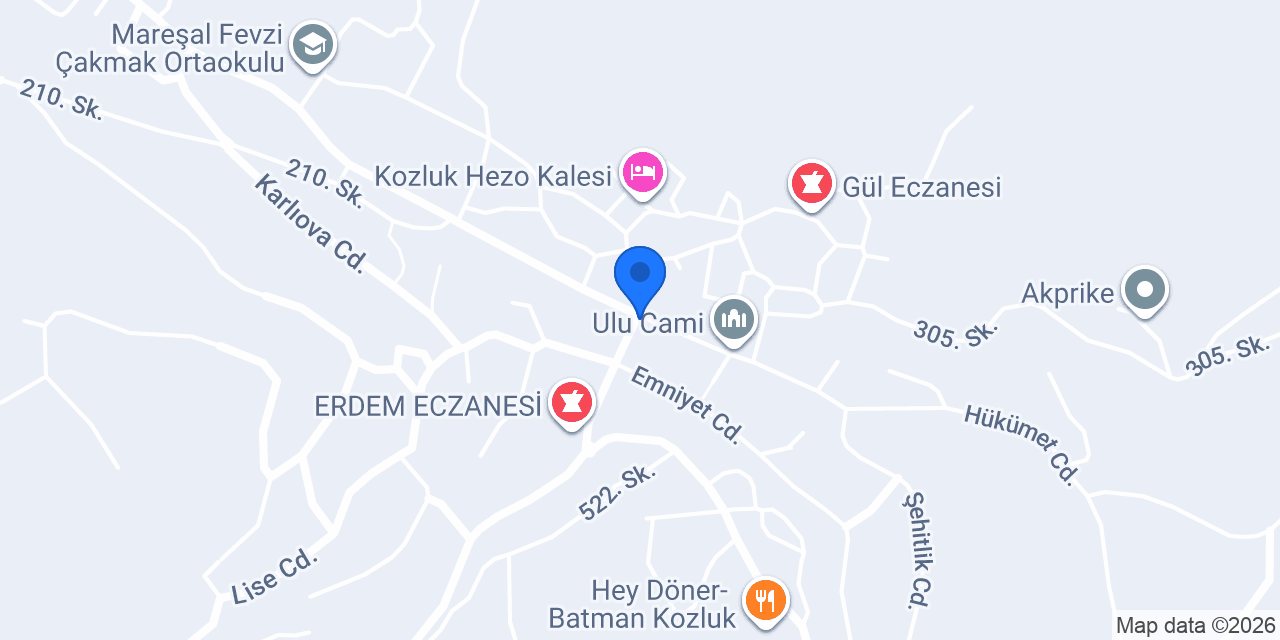 Kozluk Tuğla konumu