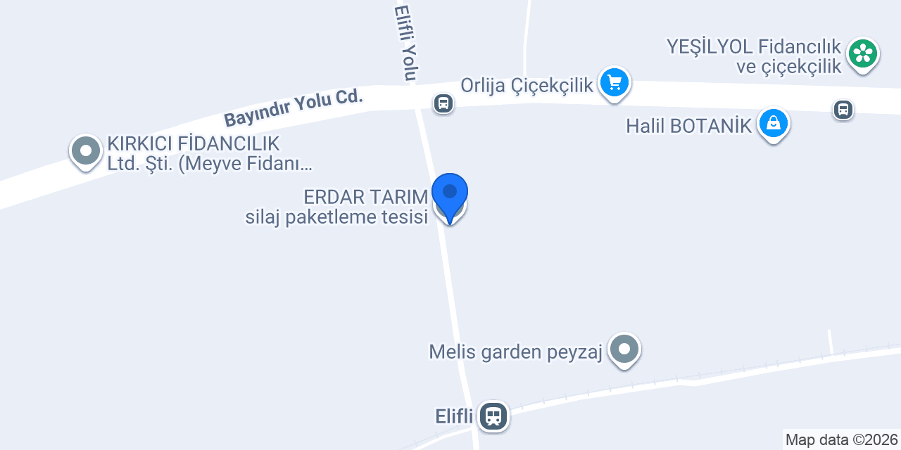 ERDAR TARIM silaj paketleme tesisi konumu