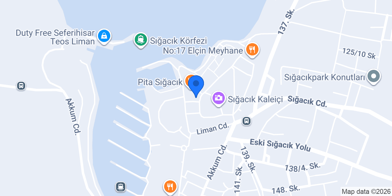 Sığacık Sen Konukevi konumu