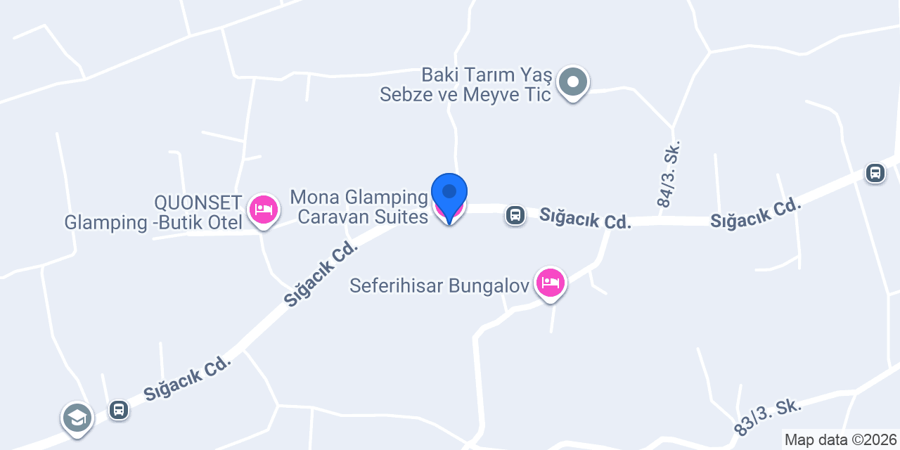 Mona Glamping Caravan Suites konumu