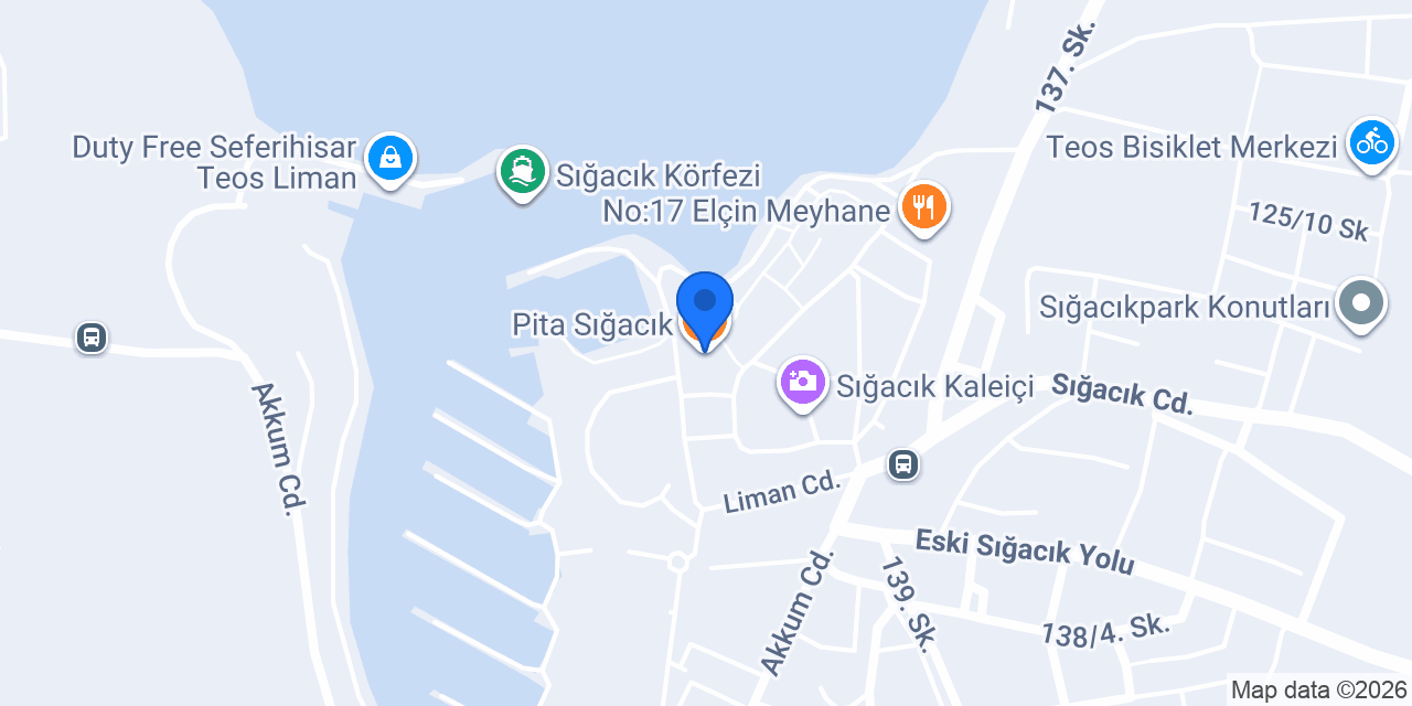 Pita Sığacık konumu