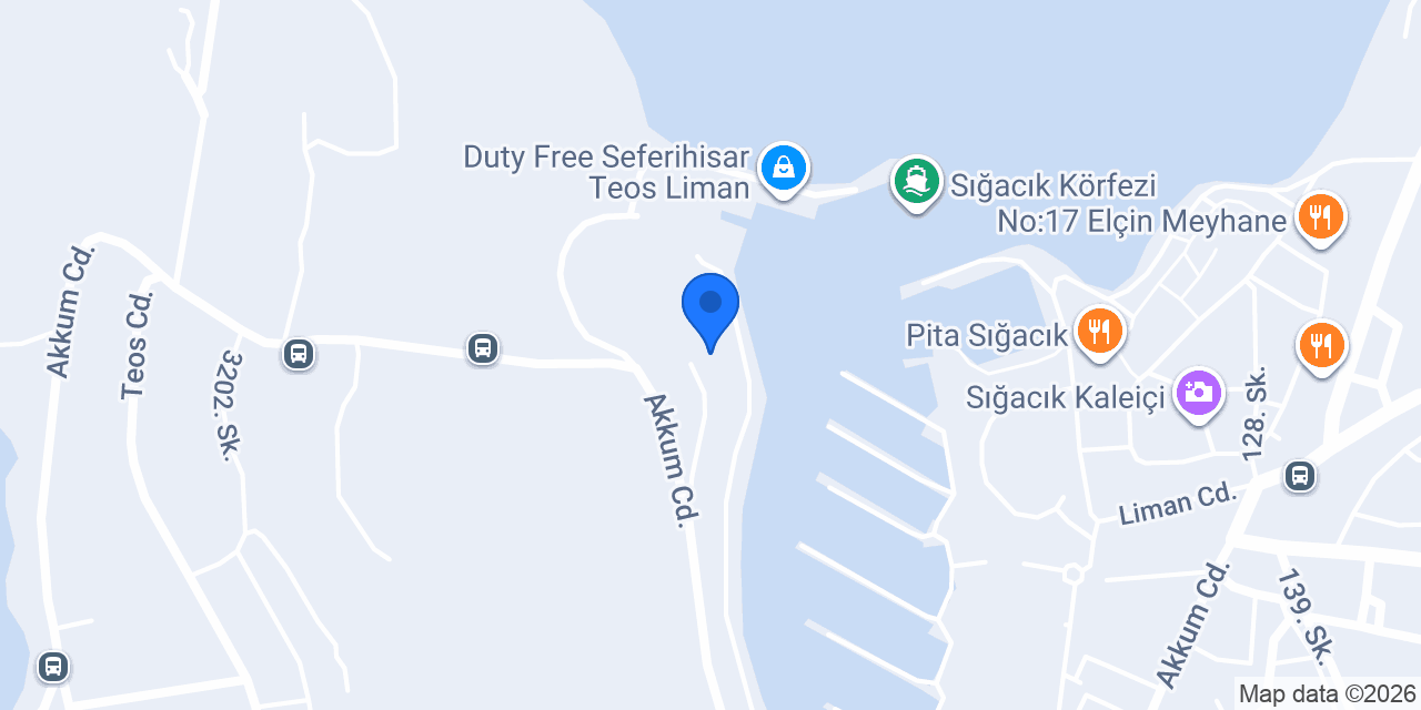 Urcan Restaurant Sığacık konumu