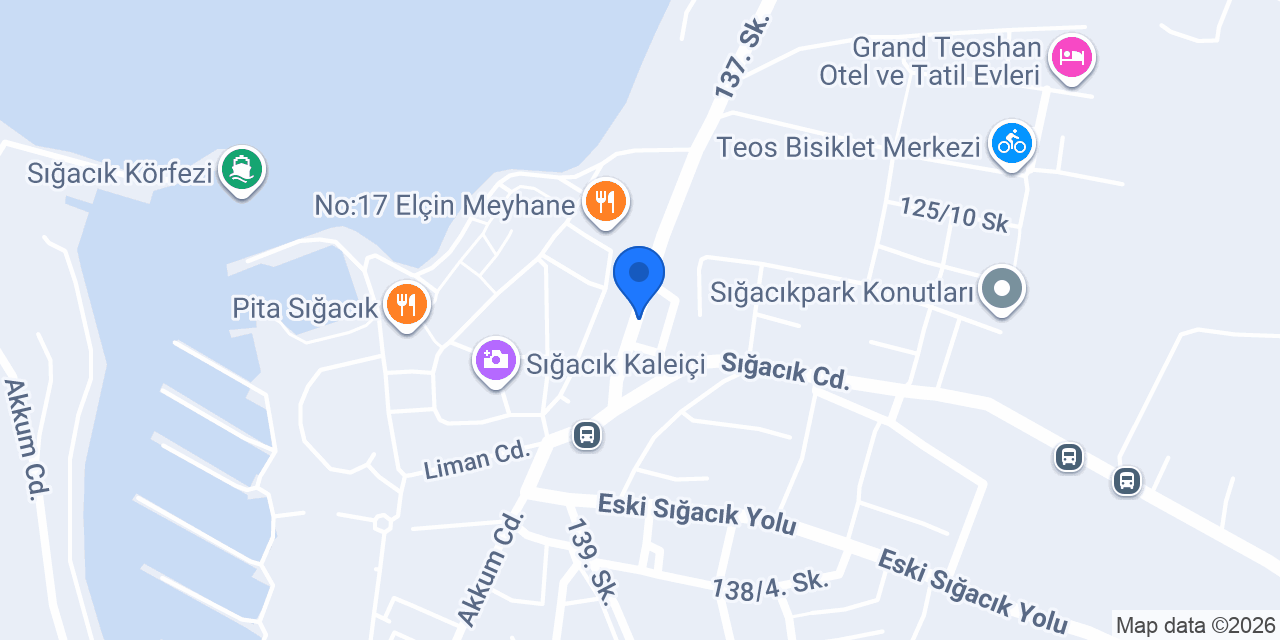 Sığacık Olive Hotel konumu