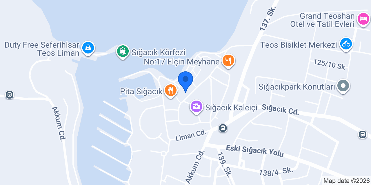 Kozalak Sığacık konumu
