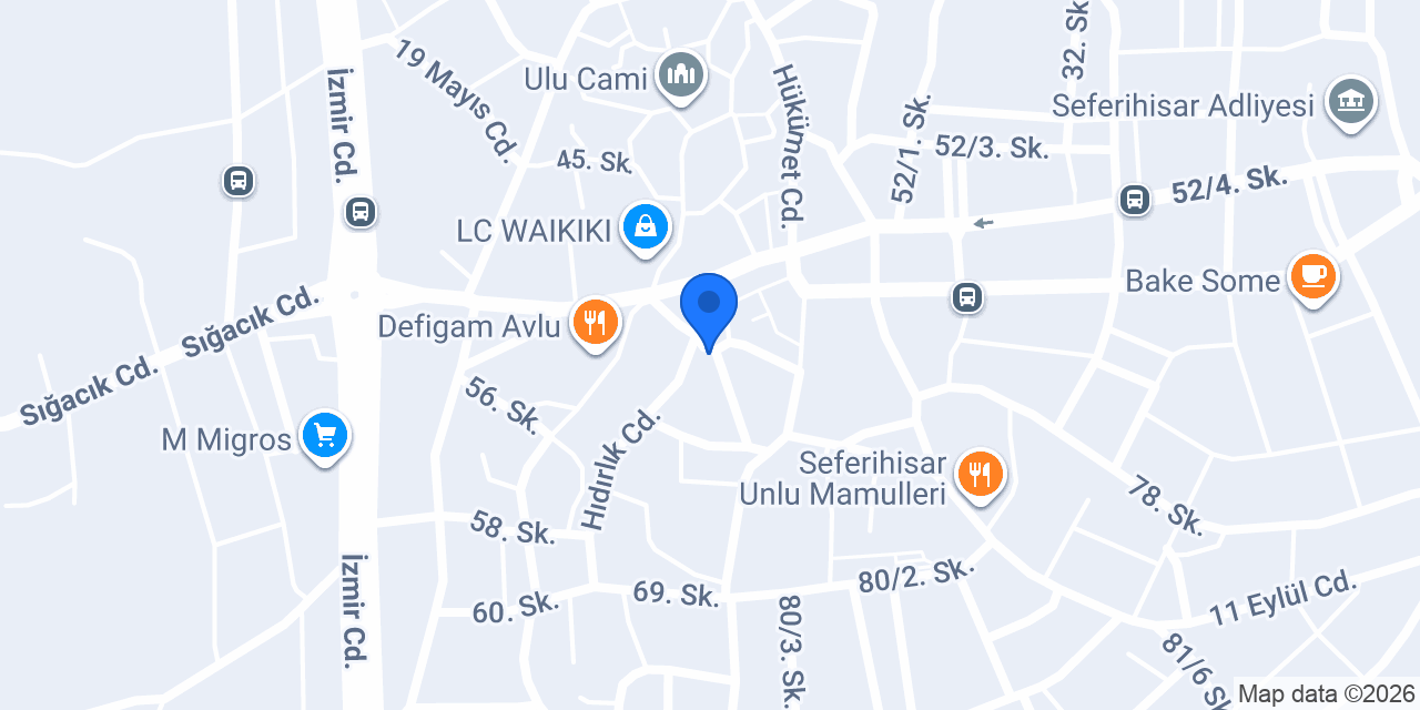 Seferihisar Diş Hekimi Bengü Görgülü konumu