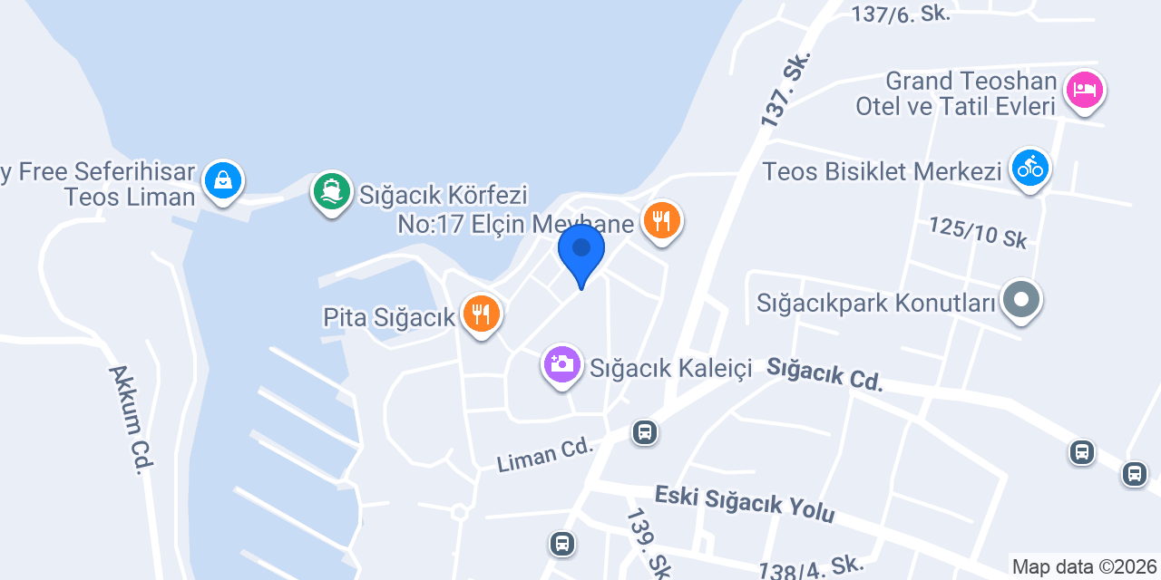 Sığacık villa lotus konuk evi konumu