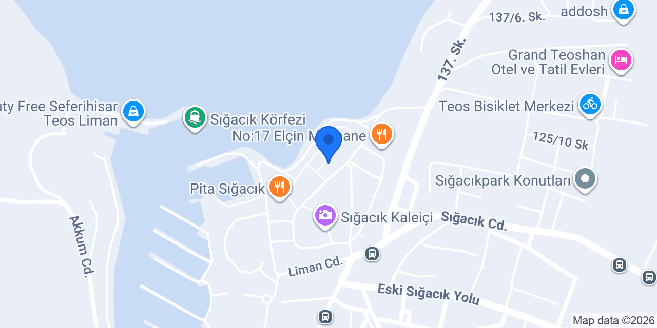 Sığacık Ada Pansiyon konumu