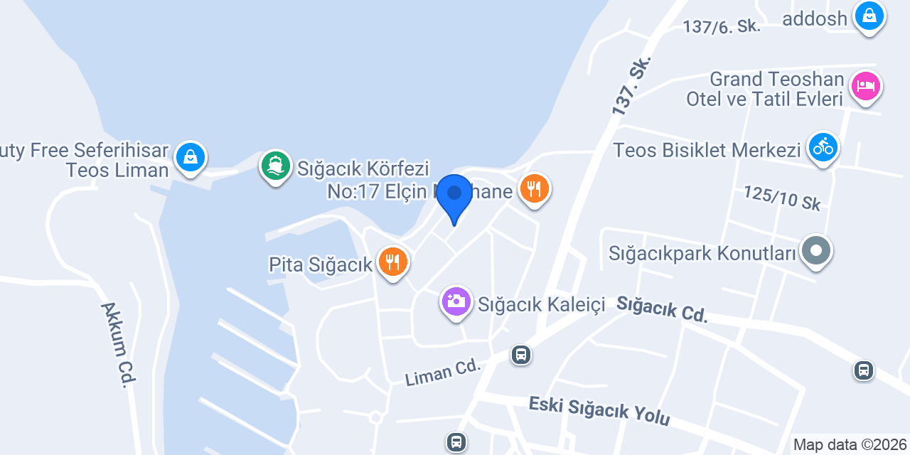 Sığacık Nar Pansiyon konumu