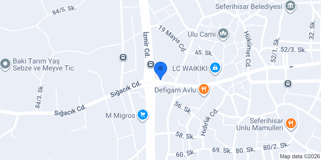 Seferihisar Taksi konumu