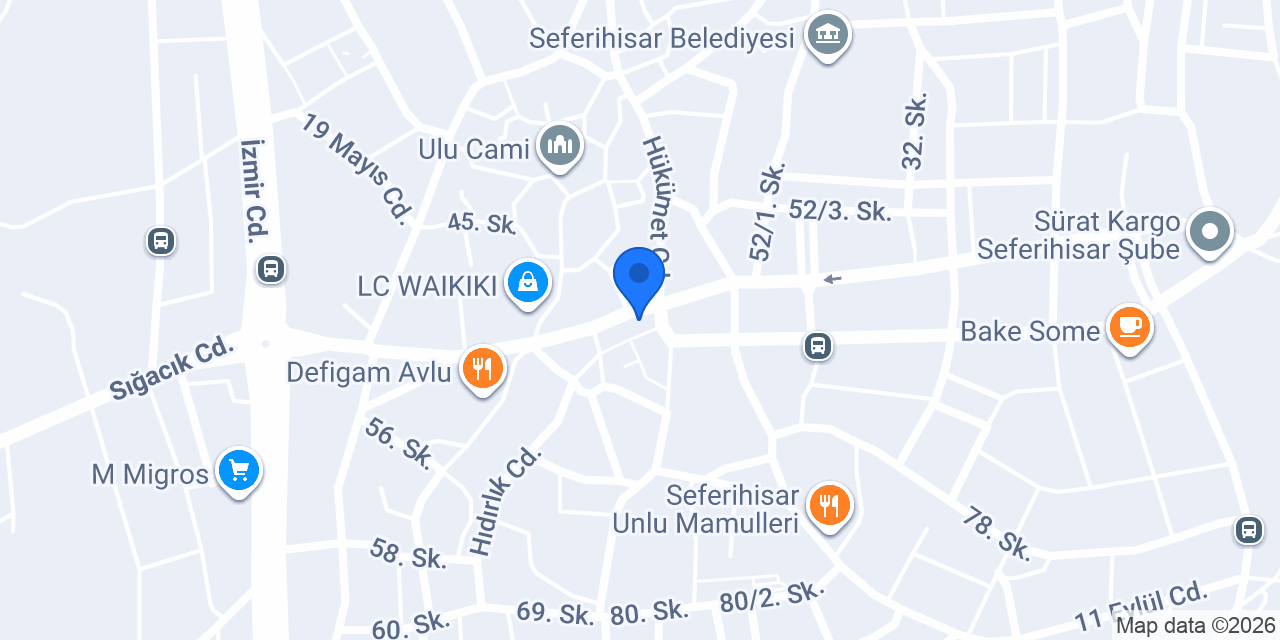 Seferihisar Merkez Çilingir konumu